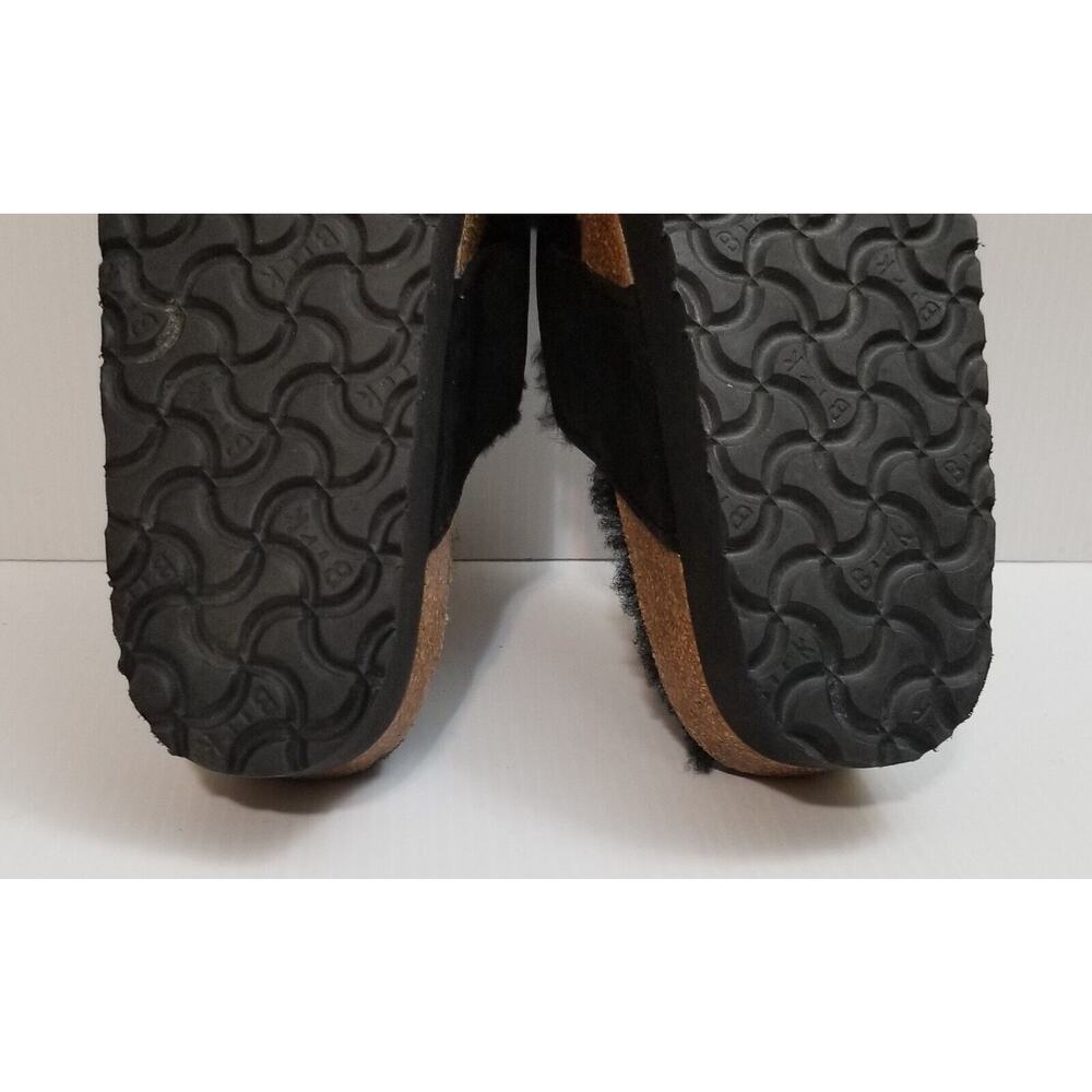 Papillio by Birkenstock Daytona Shearling Sandal Black Fuzzy Slide Sz EU 39 US 8 - Picture 11 of 13